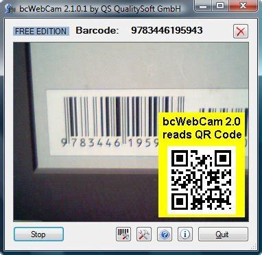 barcode reader software for pc camera